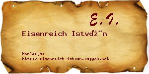 Eisenreich István névjegykártya